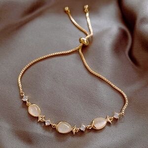 *RIVKA* Gold x Opal Fashion Rhinestone Bracelet